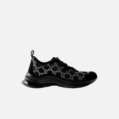 구찌 여성 런 GG 크리스탈 스니커즈 【매장-170만원대】 - Gucci Womens Black Sneakers - gu1043x