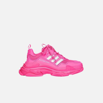 발렌시아가 X 아디다스 여성 트리플 S 네온 핑크 스니커즈 【매장-170만원대】 - Balenciaga Womens Pink Sneakers - ba729x