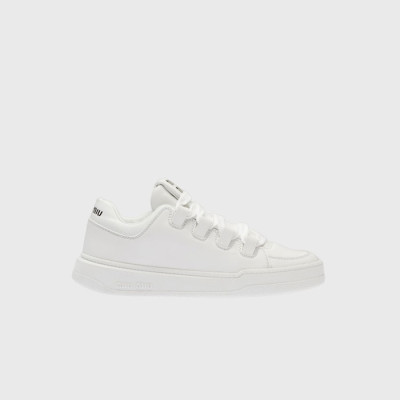 미우미우 여성 레이스 클로저 스니커즈 【매장-160만원대】 - Miumiu Womens White Sneakers - miu308x