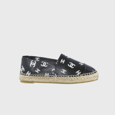 샤넬 여성 에스파드리유 프린티드 램스킨 & 블랙 화이트 【매장-250만원대】 - Chanel Womens Black Slip-on - ch547x