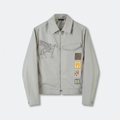 에르메스 남성 그레이 자켓 -  Hermes Mens Gray Jackets - he399x