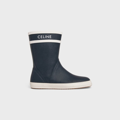 셀린느 여성 플랫 하프 레인부츠 【매장100만원대】 - Celine Womens Black Rain Boots - ce230x