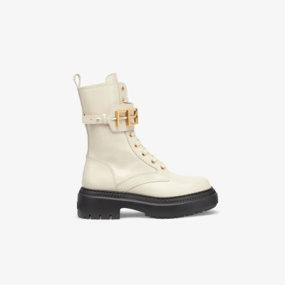 펜디 여성 그래피 가죽 바이커 부츠【매장-230만원대】 - Fendi Womens White Boots - fe533x