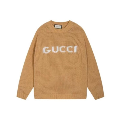 구찌 남성 카멜 크루넥 스웨터 - Gucci Mens Camel Sweaters - gu1097x
