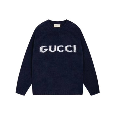 구찌 남성 네이비 크루넥 스웨터 - Gucci Mens Navy Sweaters - gu1098x