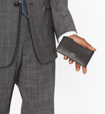 디올 남성 블랙 지피 카드 지갑 - Dior Mens Black Card Wallets - di822x