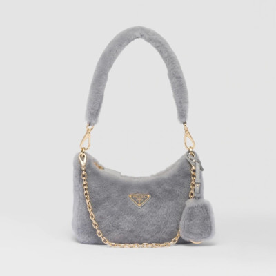 프라다 여성 그레이 호보 - Prada Womens Gray Hobo Bag - pr791x
