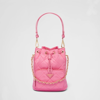 프라다 여성 핑크 버킷백 - Prada Womens Pink Bucket Bag - pr795x