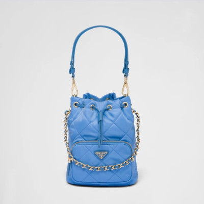 프라다 여성 블루 버킷백 - Prada Womens Blue Bucket Bag - pr796x