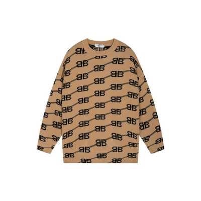 발렌시아가 남성 카멜 크루넥 니트 - Balenciaga Mens Camel Knits - ba828x