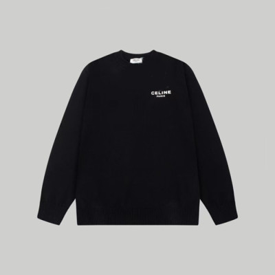 셀린느 남성 크루넥 블랙 니트 - Celine Mens Black Knits - ce269x