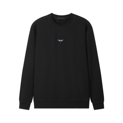 프라다 남성 크루넥 블랙 맨투맨 - Prada Mens Black Tshirts - pr831x
