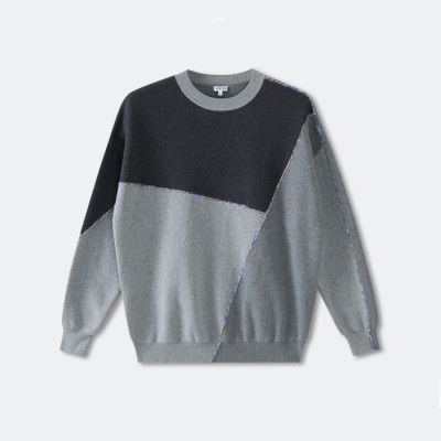 로에베 남성 그레이 크루넥 스웨터 - Loewe Mens Gray Sweaters - loe811x