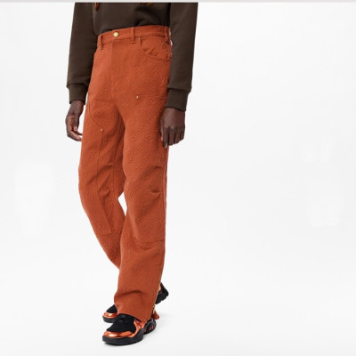 루이비통 남성 캐쥬얼 오렌지 청바지 - Louis vuitton Mens Orange Jeans - lv2028x