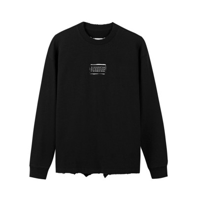 메종 마르지엘라 남성 블랙 맨투맨 - Maison Margiela Mens Black Tshirts - mai238x