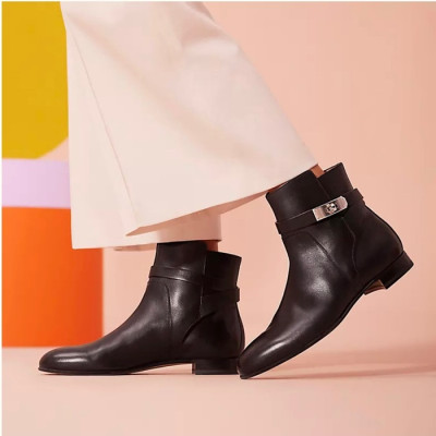 에르메스 여성 네오 앵클 부츠 - Hermes Womens Black Boots - he544x