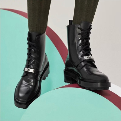 에르메스 여성 미들 부츠 - Hermes Womens Black Boots - he547x