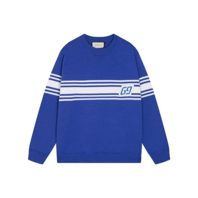 구찌 남성 블루 크루넥 니트 - Gucci Mens Blue Knits- gu1164x