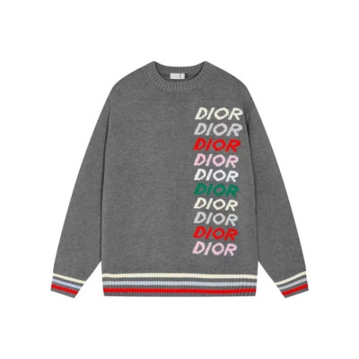 디올 남성 그레이 크루넥 니트 - Dior Mens Gray Kntis - di896x