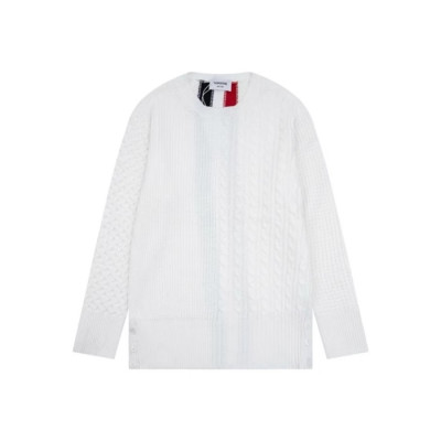 톰브라운 남성 화이트 니트 - ThomBrowne Mens White Knits - th139x