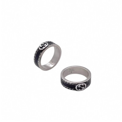 구찌 남/녀 블랙 반지 - Gucci Unisex Black Ring - acc809x