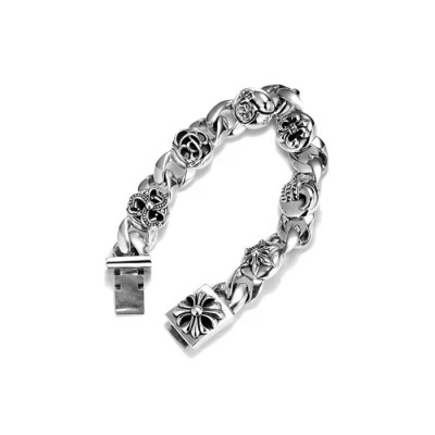 크롬하츠 남/녀 화이트 골드 팔찌 - Chrome Hearts Unisex White Gold Bangle - acc868x