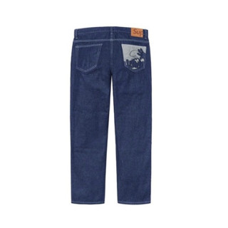 슈프림 남성 캐쥬얼 블루 청바지 - Supreme Mens Blue Jeans - sup0137x