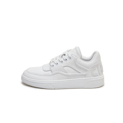 샤넬 여성 카프스킨 화이트 스니커즈 - Chanel Womens White Sneakers - sh09x