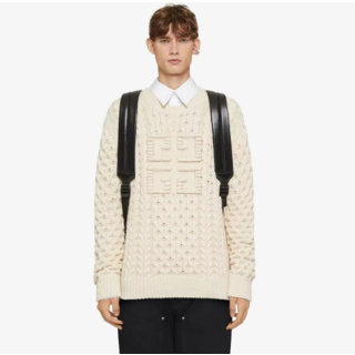지방시 남성 화이트 크루넥 스웨터 - Givenchy Mens White Sweters- gi357x
