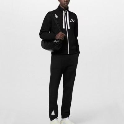 루이비통 남성 캐쥬얼 블랙 트레이닝복 - Louis vuitton Mens Black Training-clothes - lv2096x