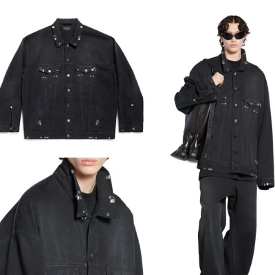 발렌시아가 남성 블랙 자켓 - Balenciaga Mens Black Jackets - bac01x