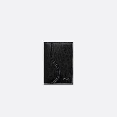 디올 남성 블랙 반지갑 - Dior Mens Black Half Wallets - diw02x