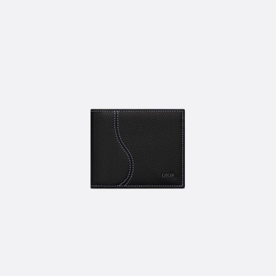 디올 남성 블랙 반지갑 - Dior Mens Black Half Wallets - diw06x