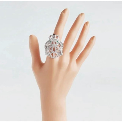 까르띠에 여성 화이트 골드 반지 - Cartier Womens White Gold Ring- acc1348x