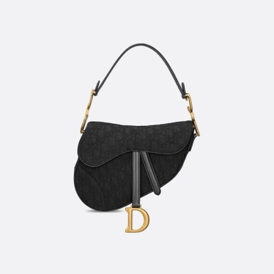 디올 여성 블랙 새들백 - Dior Womens Black Saddle Bag - dib366x