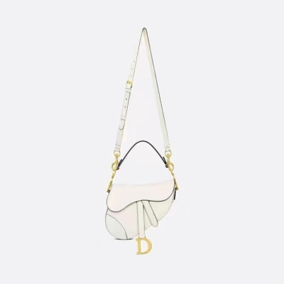 디올 여성 화이트 새들백 - Dior Womens White Saddle Bag - dib391x