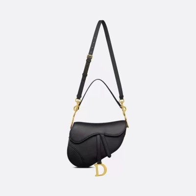 디올 여성 블랙 새들백 - Dior Womens Black Saddle Bag - dib394x