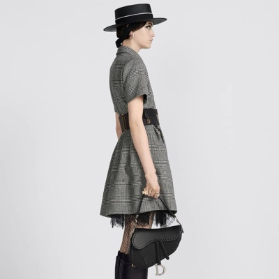 디올 여성 블랙 새들백 - Dior Womens Black Saddle Bag - dib395x
