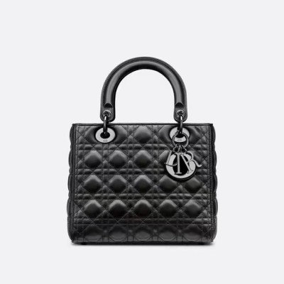 디올 여성 블랙 레이디 백 - Dior Womens Black Lady Bag - dib411x