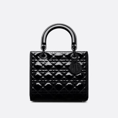 디올 여성 블랙 레이디 백 - Dior Womens Black Lady Bag - dib413x