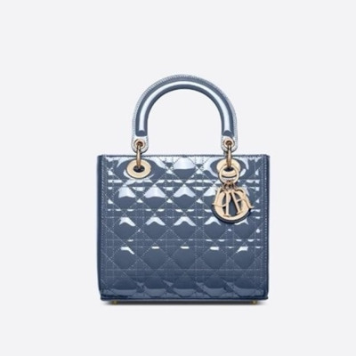 디올 여성 블루 레이디 백 - Dior Womens Blue Lady Bag - dib414x