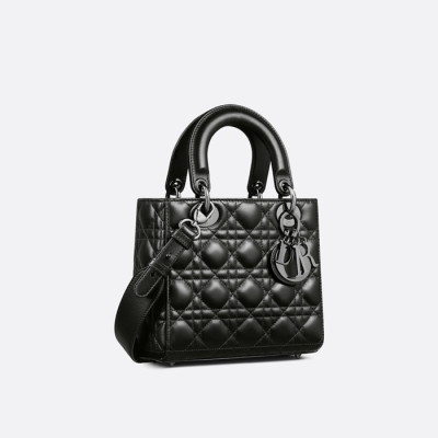 디올 여성 블랙 레이디 백 - Dior Womens Black Lady Bag - dib470x
