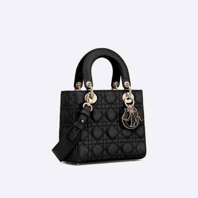디올 여성 블랙 레이디 백 - Dior Womens Black Lady Bag - dib473x