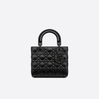 디올 여성 블랙 레이디 백 - Dior Womens Black Lady Bag - dib480x