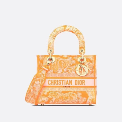 디올 여성 오렌지 레이디 백 - Dior Womens Orange Lady Bag - dib526x