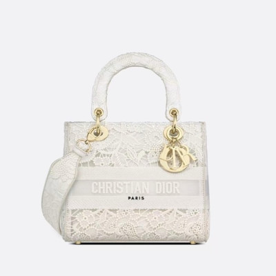 디올 여성 화이트 레이디 백 - Dior Womens White Lady Bag - dib562x