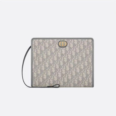 디올 여성 오블리크 몽테뉴 클러치 - Dior Womens Gray Clutch Bag - bab606x