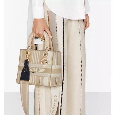 디올 여성 베이지 레이디 백 - Dior Womens Beige Lady Bag - dib635x