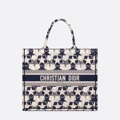 디올 여성 블랙 북토트 - Dior Womens Black Book Tote - dib669x