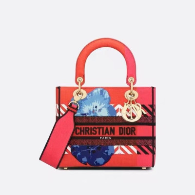 디올 여성 레드 레이디 백 - Dior Womens Red Lady Bag - dib672x